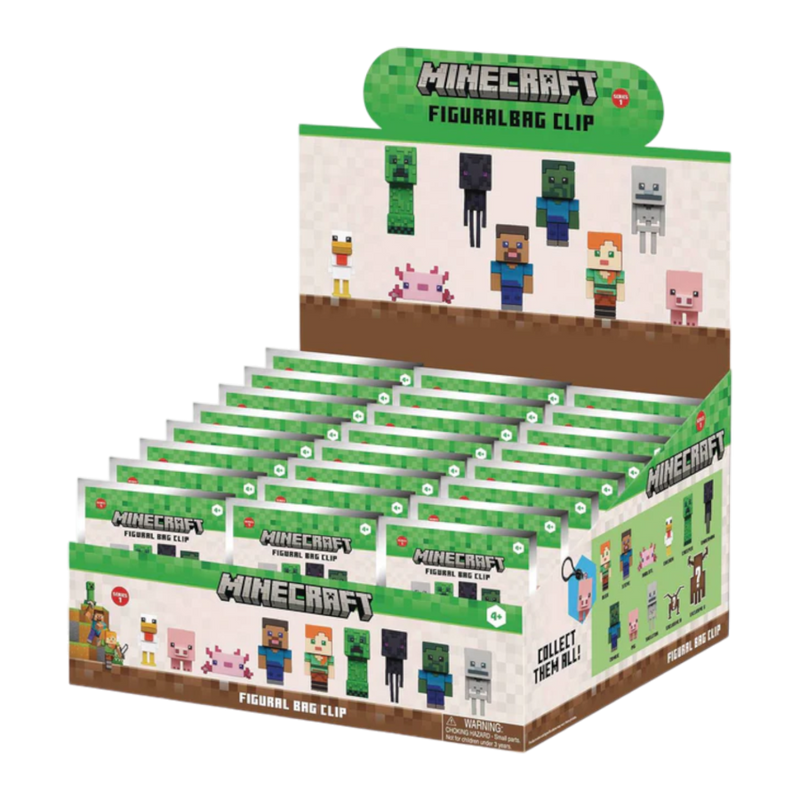 Minecraft - 3D Foam Bag Clips Blind Bag CDU (Series 1)