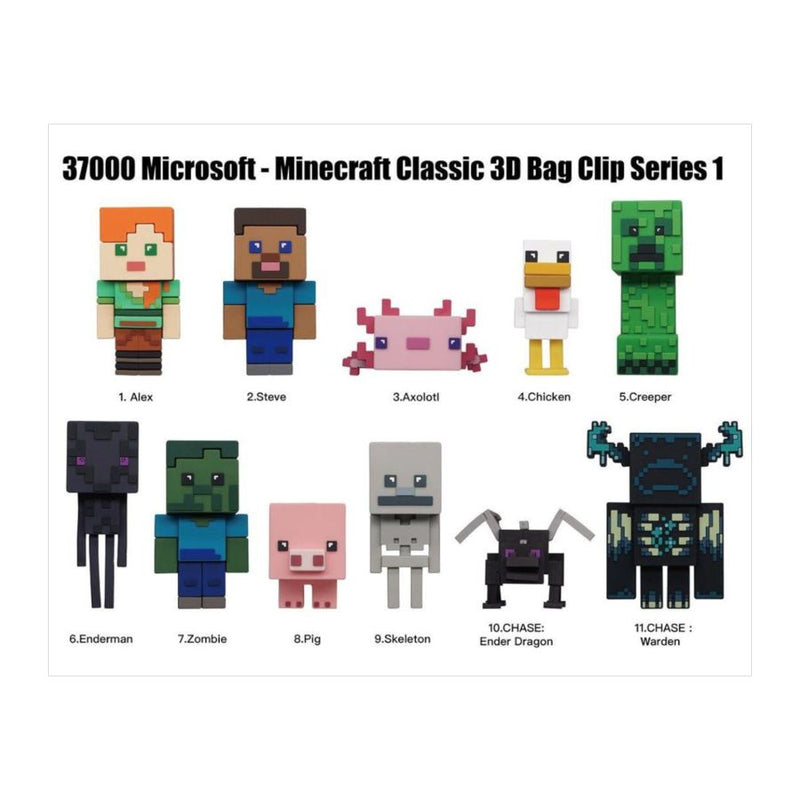 Minecraft - 3D Foam Bag Clips Blind Bag CDU (Series 1)