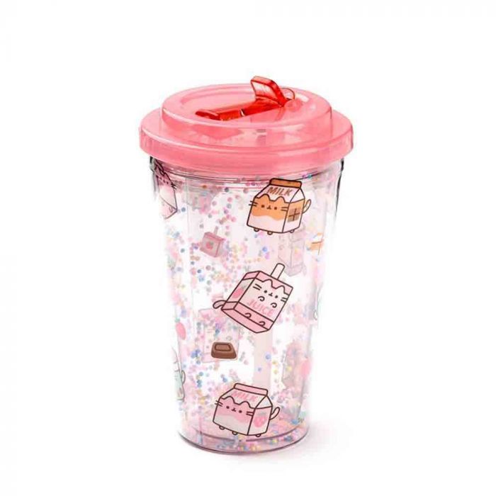 Pusheen Sips: Double Walled Cup & Straw