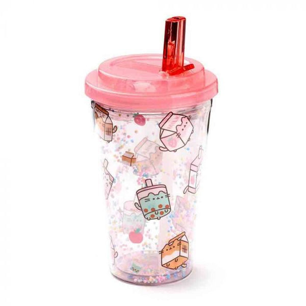 Pusheen Sips: Double Walled Cup & Straw