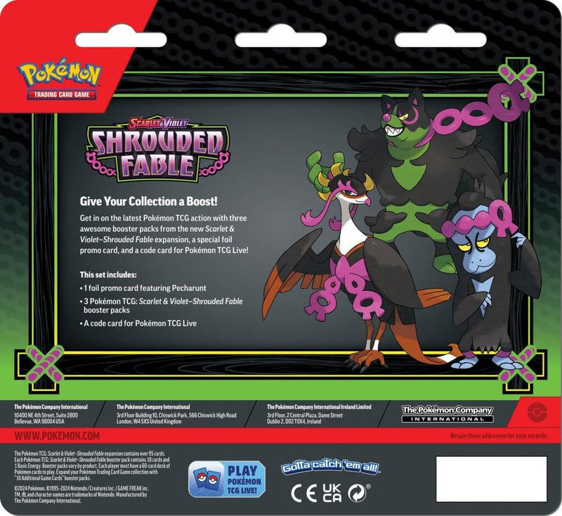 Pokémon TCG: Scarlet & Violet 6.5 Shrouded Fable 3 Pack Blister