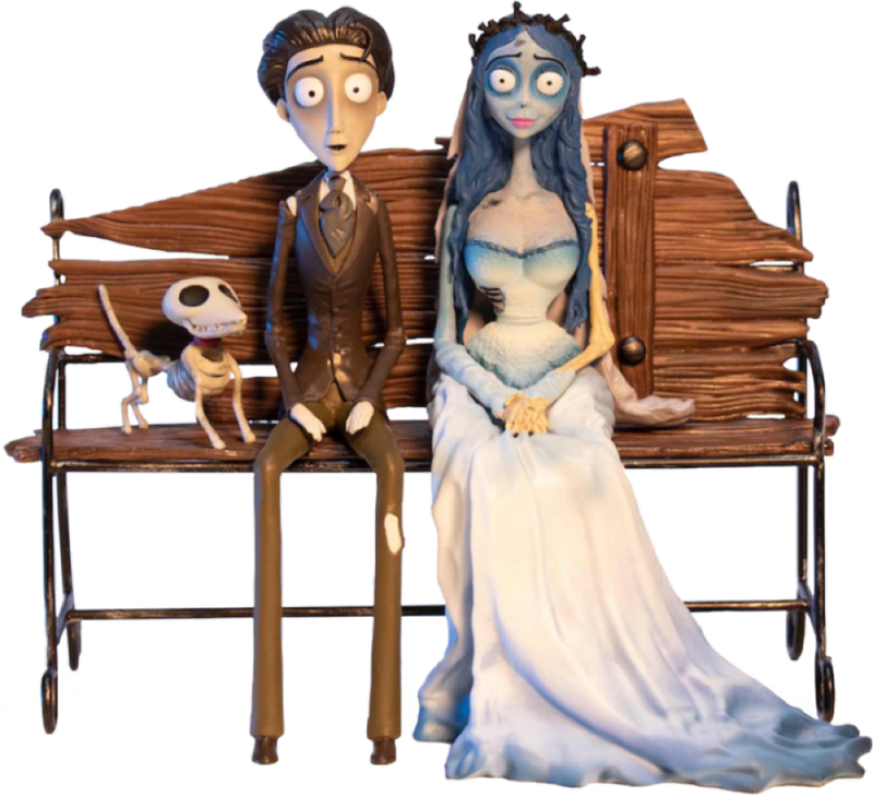 Corpse Bride - Victor and Emily on Bench 1:10 Scale Figure Set