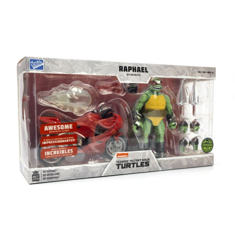 Teenage Mutant Ninja Turtles - Raphael Ninja with Red Motorcycle BST AXN Figure