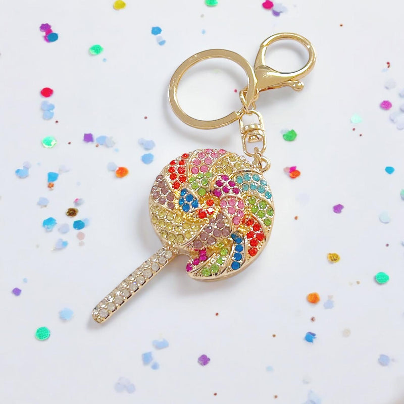 Diamante Lollipop Keychain - Assorted