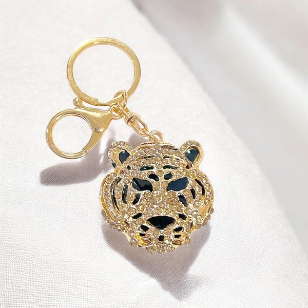 Diamante Tiger Keychain