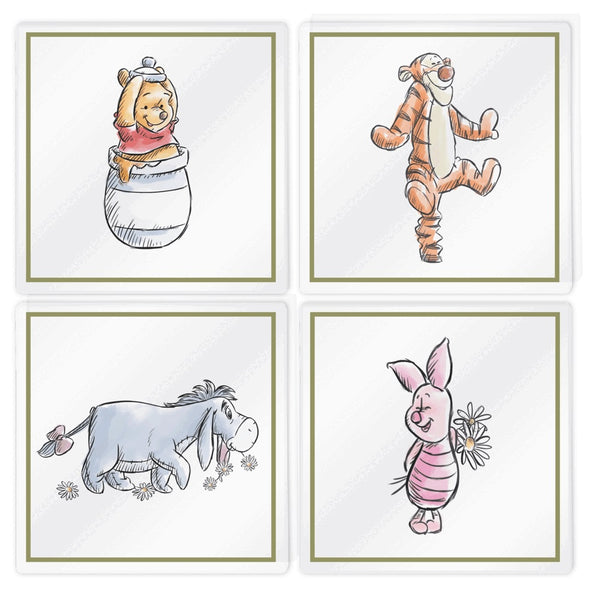 Set of 4 Disney Winnie The Pooh Coasters