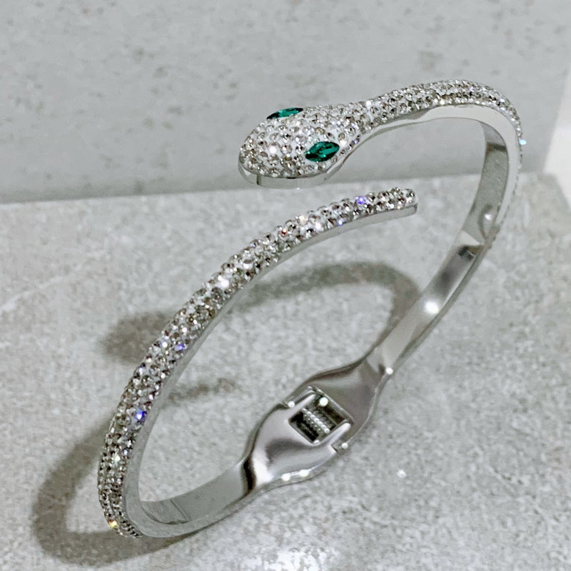 Crystal Serpent Bangle