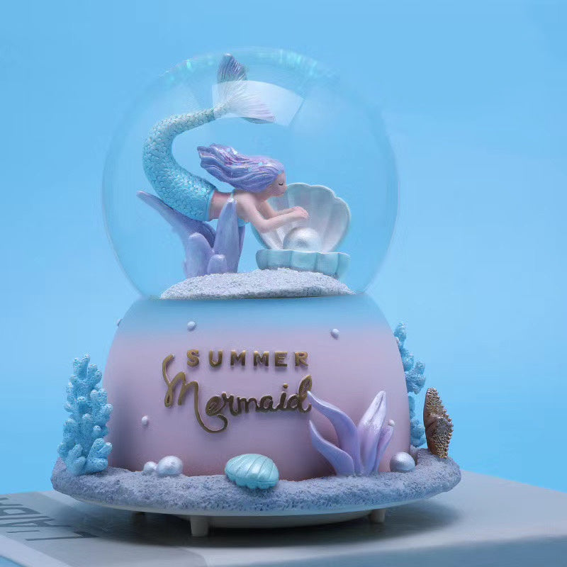 Summer Mermaid Musical Snow Globe