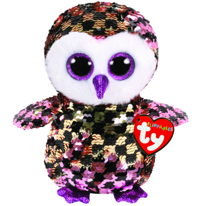 Beanie Boos Regular Sequins Checks the Checkered Owl