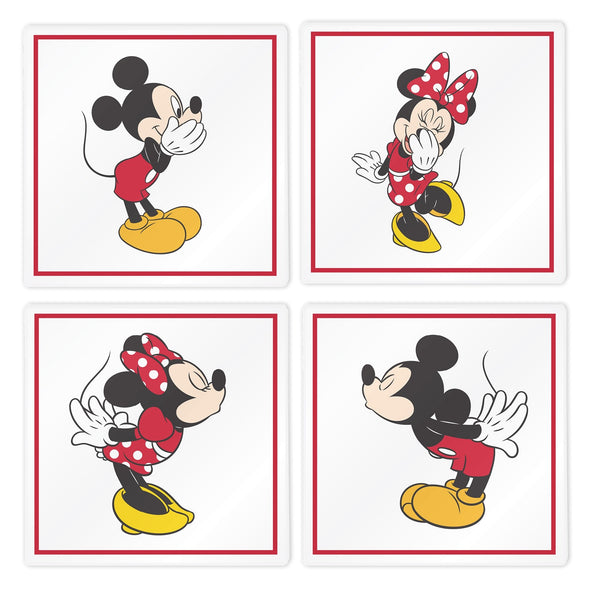 Set of 4 Disney Mickey and Minnie Coasters