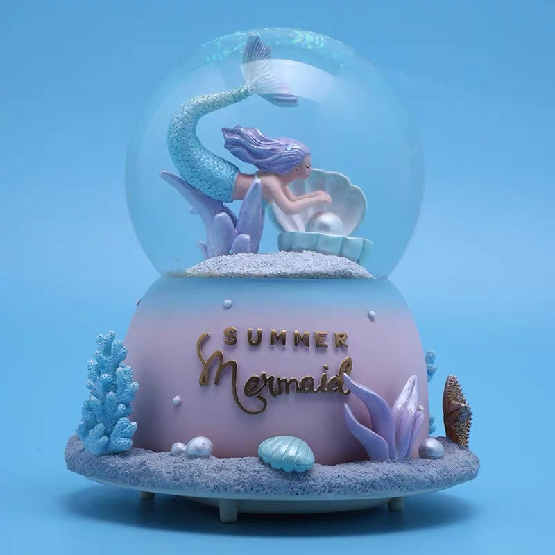 Summer Mermaid Musical Snow Globe XL with LED