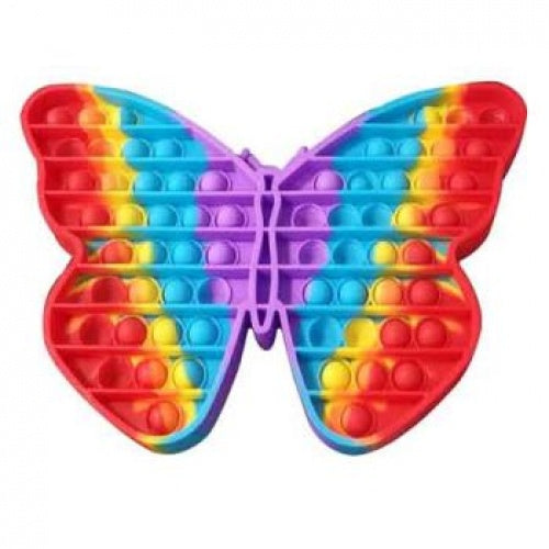 Pop It Fidget Toy Super Sized Jumbo Rainbow Butterfly