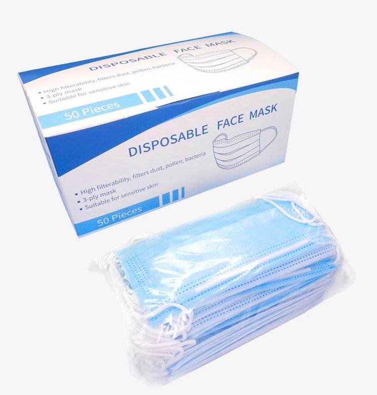 Disposable Protective Face Mask (Pack of 50)