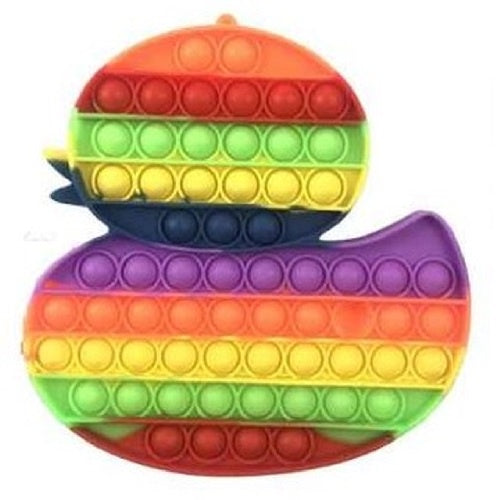 Pop It Fidget Toy Super Sized Rainbow Ducky