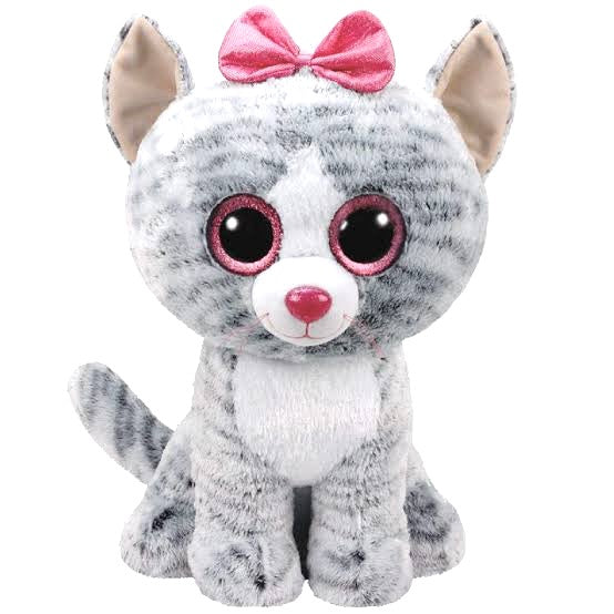 Beanie Boos Large Kiki Grey Cat