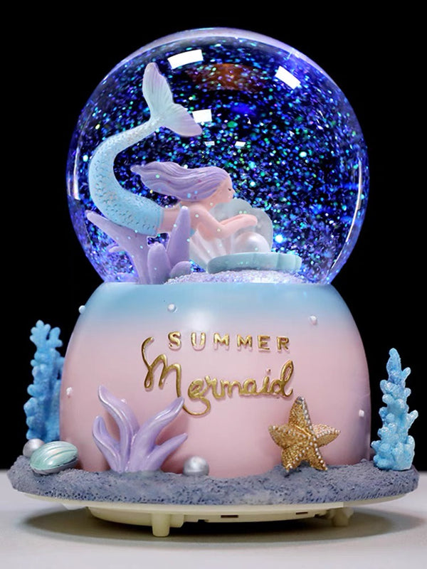 Summer Mermaid Musical Snow Globe XL with LED