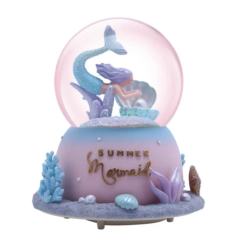 Summer Mermaid Musical Snow Globe XL with LED