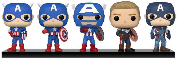 Captain America - Through the Ages Year of the Shield US Exclusive Pop! Vinyl 5-Pack [RS]