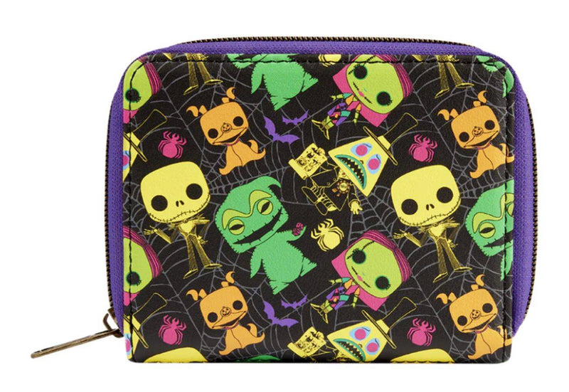 The Nightmare Before Christmas - Blacklight Zip Around Wallet Purse