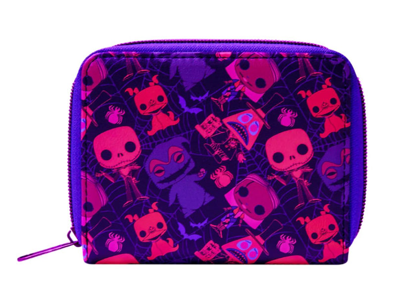 The Nightmare Before Christmas - Blacklight Zip Around Wallet Purse