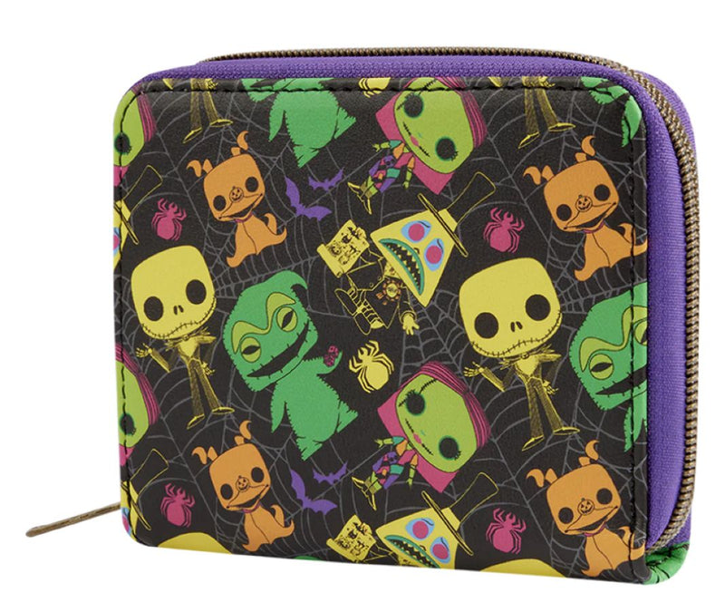 The Nightmare Before Christmas - Blacklight Zip Around Wallet Purse