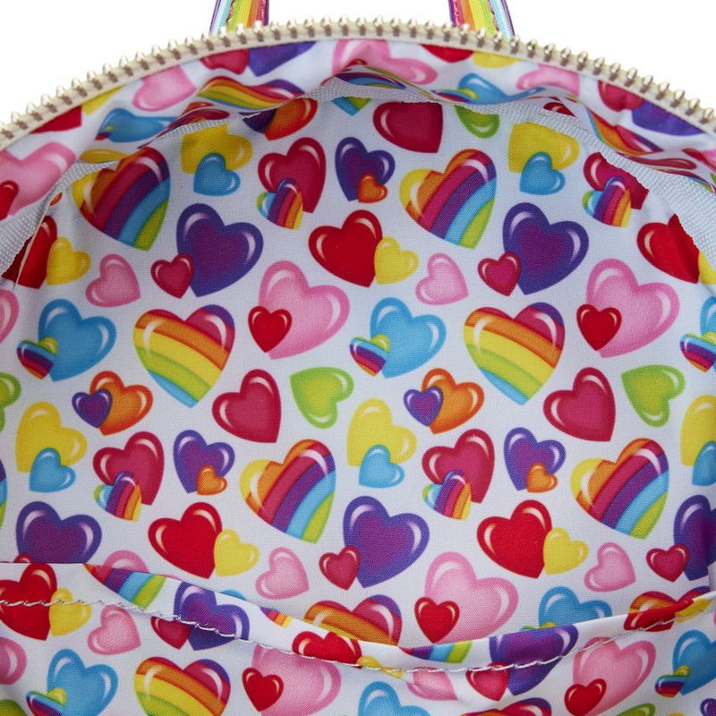 Lisa Frank - Rainbow Heart Mini Backpack with Detachable  Bag