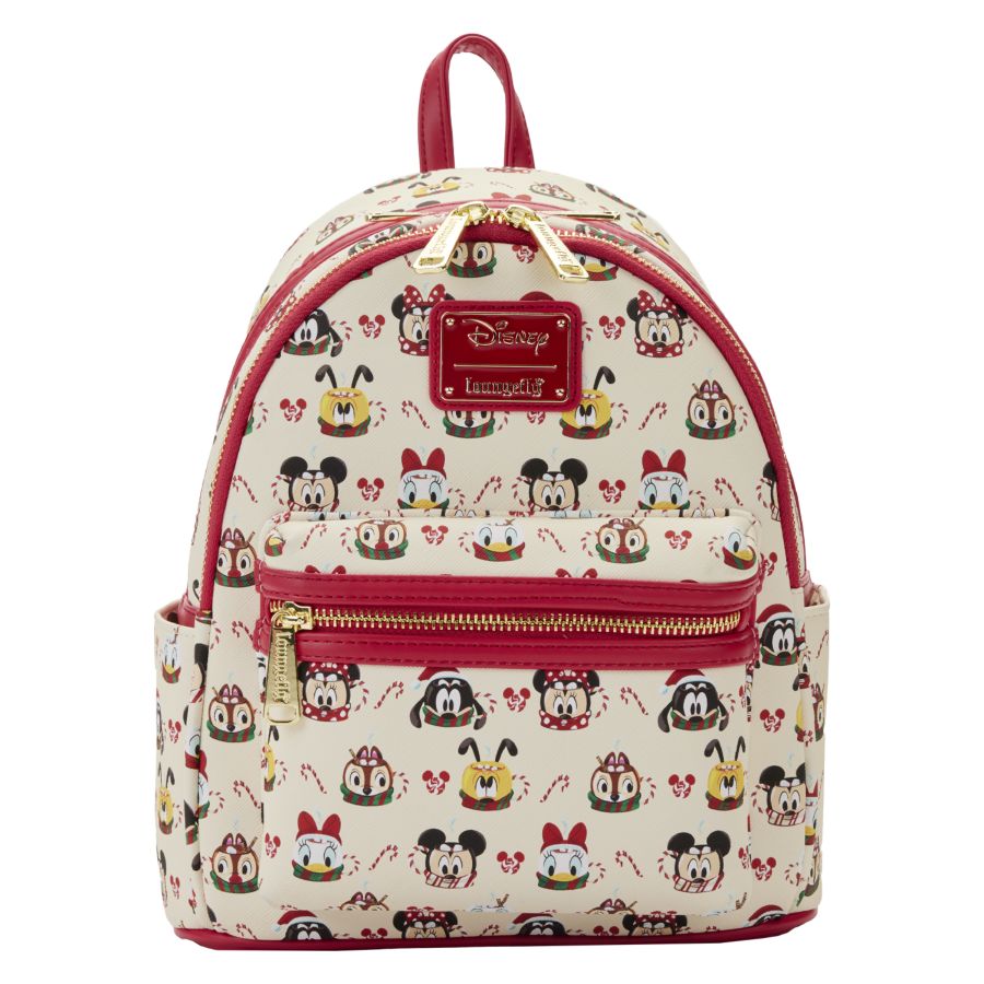 Loungefly Mickey and popular Minnie Christmas Backpack and Headband