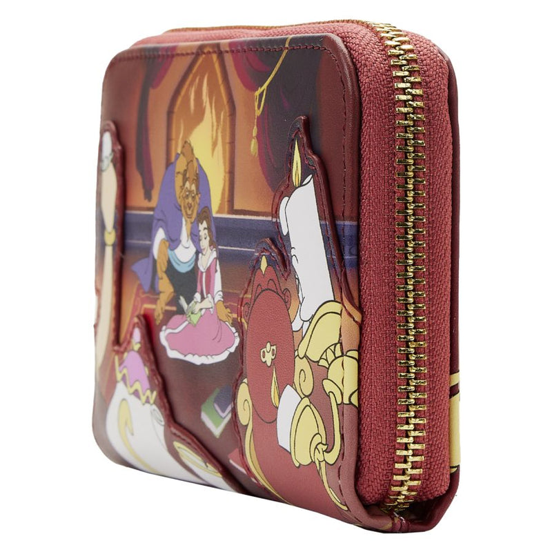 Beauty and the Beast - Fireplace Scene Zip Around Purse