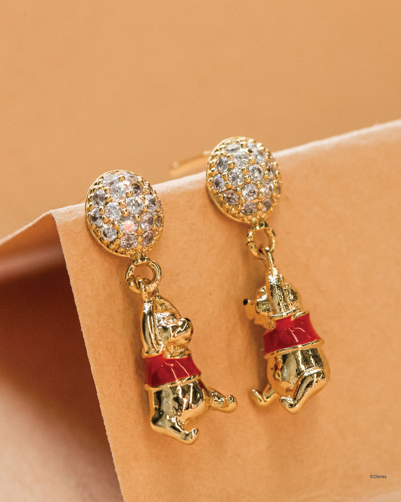 Disney - Winnie the Pooh - Diamante Balloon Pooh Earrings