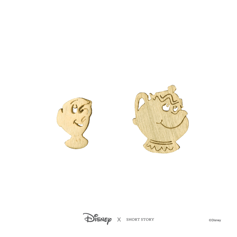 Disney - Beauty and the Beast - Mrs Potts and Chip Earrings (Gold)