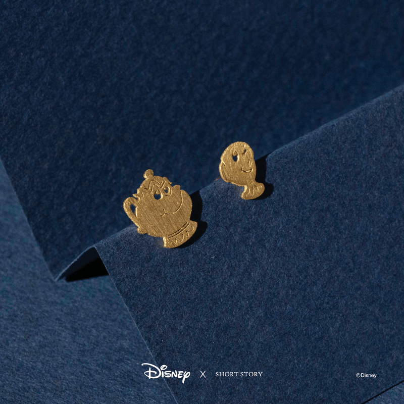 Disney - Beauty and the Beast - Mrs Potts and Chip Earrings (Gold)