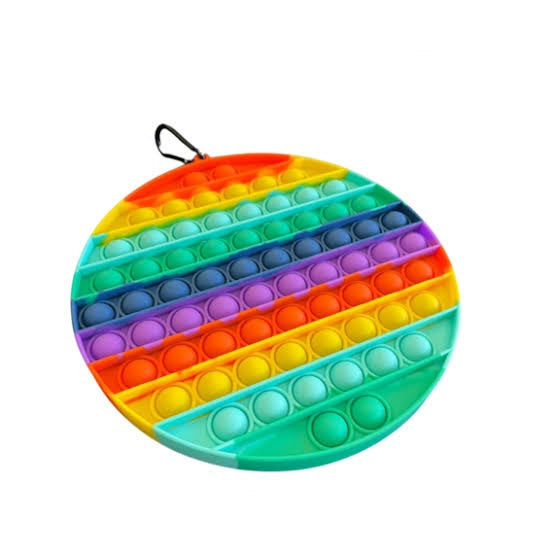 Pop It Fidget Toy Super Sized Rainbow Circle (20cm)