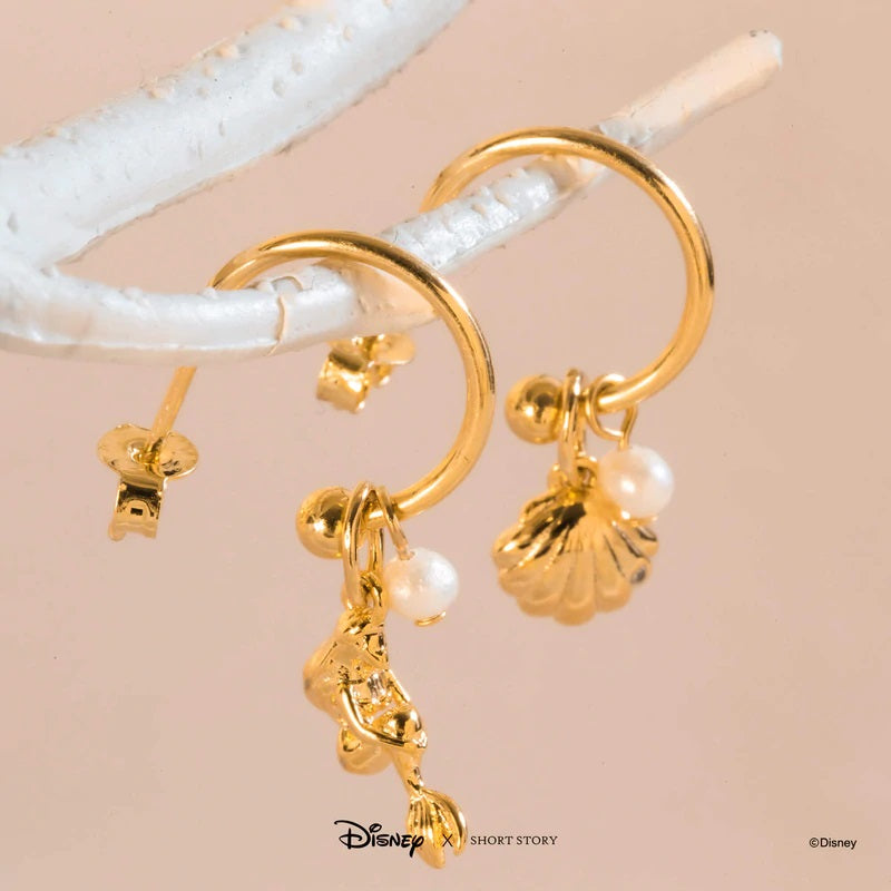 Disney - The Little Mermaid Hoop Earrings (Gold)