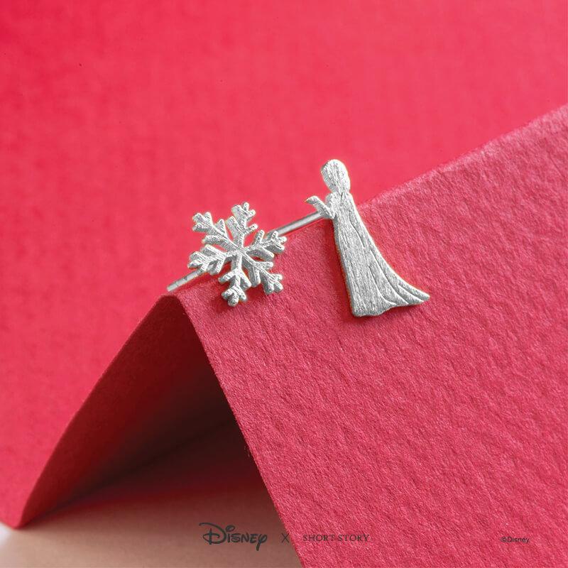 Disney - Frozen - Elsa & Snowflake Earrings (Silver)